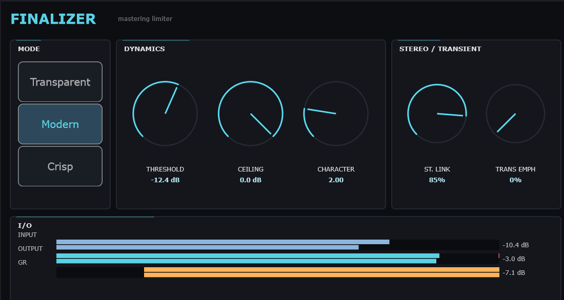 Finalizer - mastering limiter