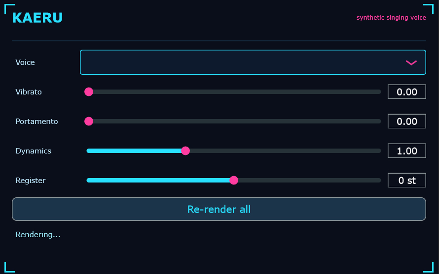Kaeru - AI singing voice instrument