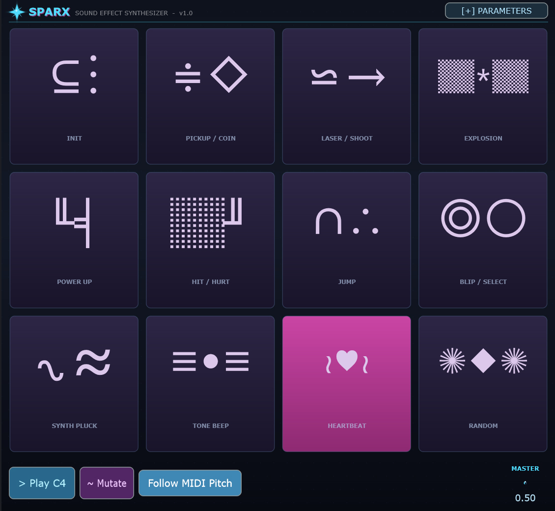 Sparx - sound effect synthesizer
