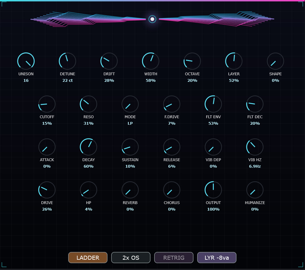 Supersaw - unison saw lead synthesizer